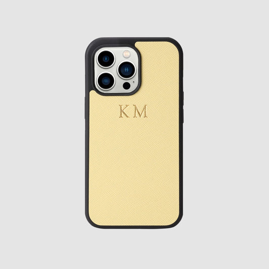 iPhone 13 Pro Lemonade Saffiano Leather Case_2