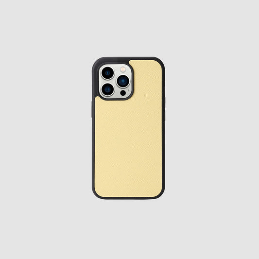 iPhone 13 Pro Lemonade Saffiano Leather Case_1