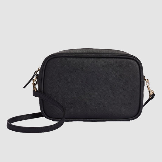 Mini Cross Body Bag Black Saffiano Leather