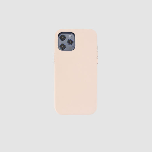 iPhone 12 Pro Max Pale Pink Saffiano Leather Wrap Case_1