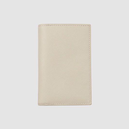 Petite Wallet Cream Saffiano Leather