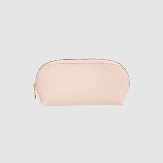 Pale Pink Saffiano Leather Cosmetic Case_1