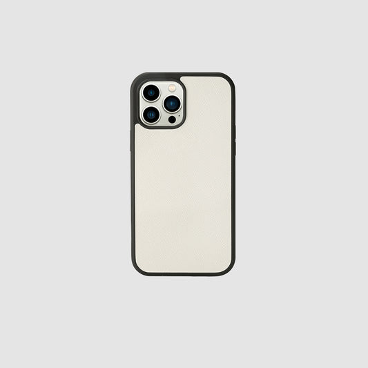 iPhone 13 Pro Max Stone Saffiano Leather Case_1