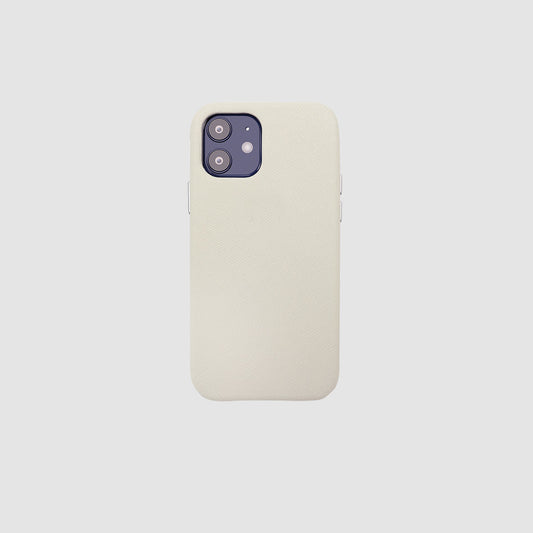iPhone 12 Mini Stone Saffiano Leather Wrap Case_1