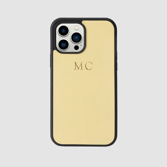iPhone 13 Pro Max Lemonade Saffiano Leather Case_5